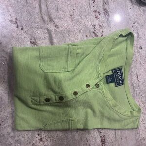 Chaps Light Green Henley Top